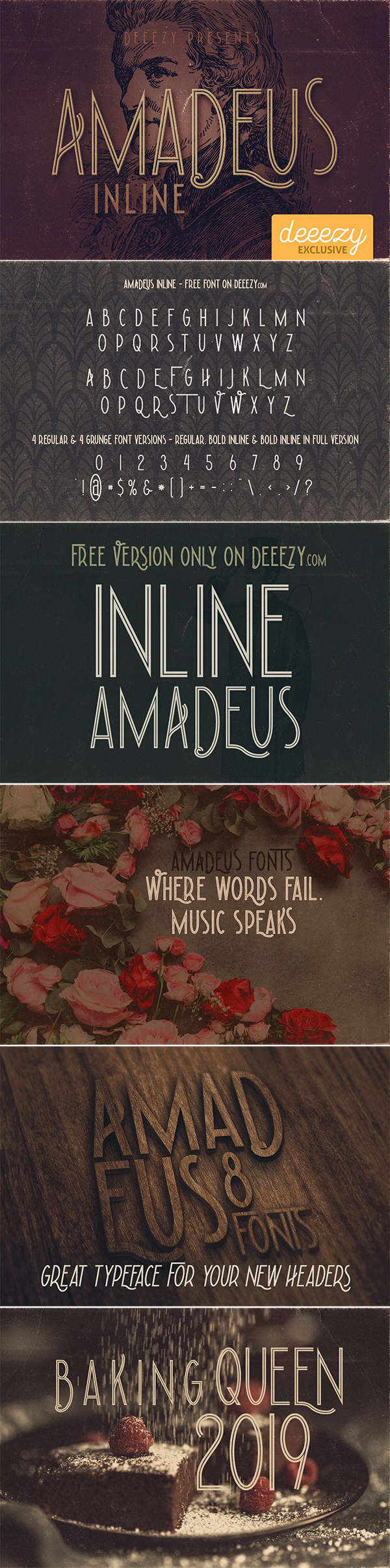 Amadeus Inline Free Font