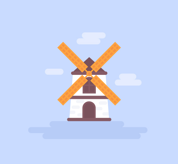 Simple Steps to Make a Flat Windmill Vector in Adobe Illustrator