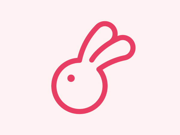 Rabbit Line Art Logo