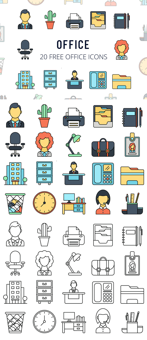 Office Vector Free Icon Set