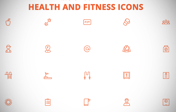Health and Fitness Icons