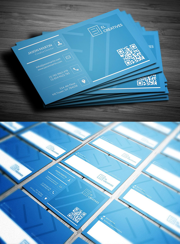 Blue Simple Corporate Business Card