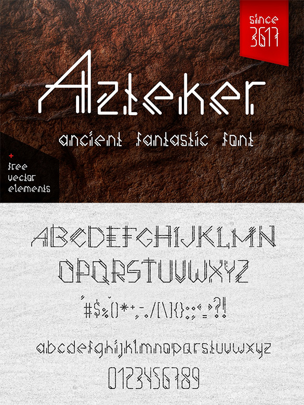 Azteker - Ancient Fantastic Font