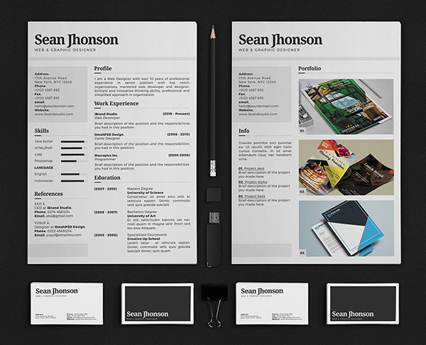 Free Personal Identity Resume Template