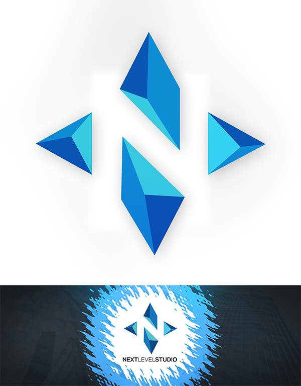 Next level studios logo - negative space