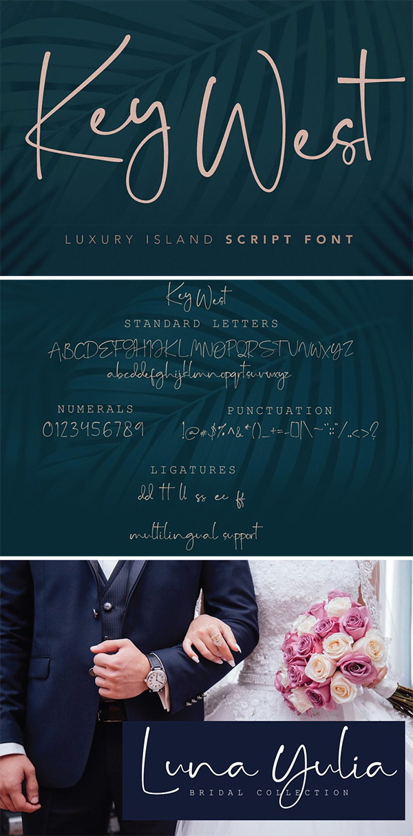 Key West Hand lettered Script Font