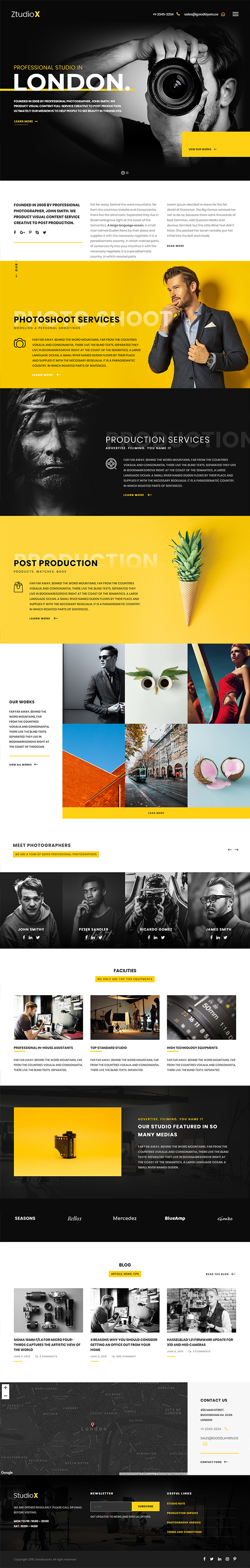 Creative Studio Photography WordPress Theme For Photography