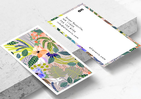 Wander Floral Business Card Template