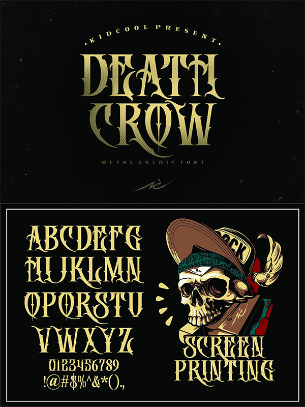 Awesome Death Crow Font