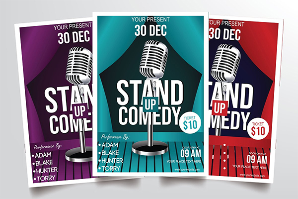 Stand Up Comedy Flyer Template Design