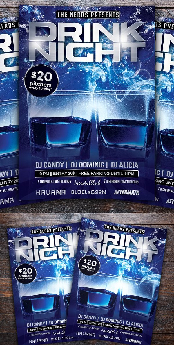 Drink Night Party Flyer