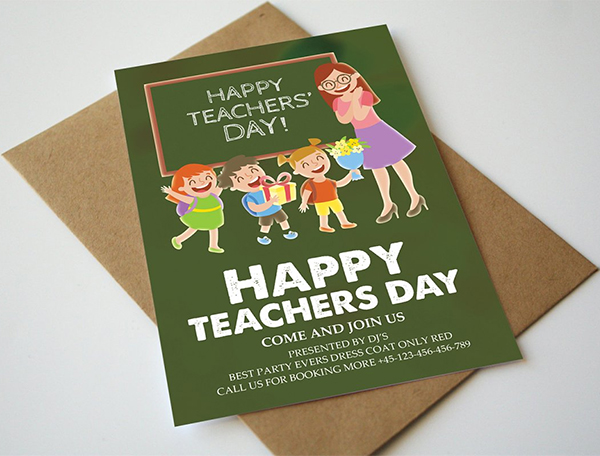 Happy Teachers Day Flyer Template