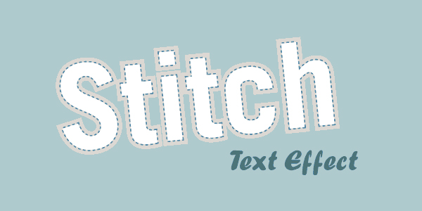Stitched Text Effect