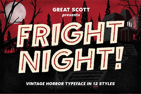 Fright Night! A vintage horror font