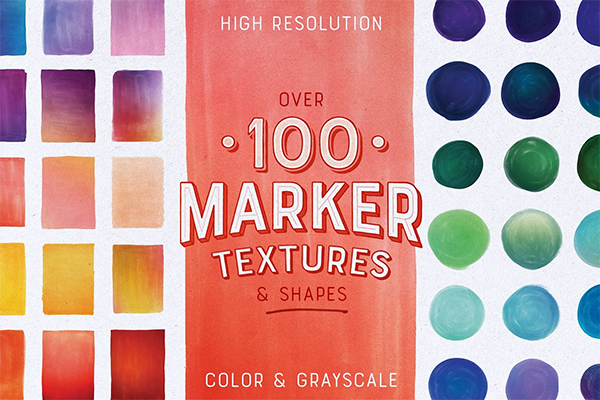 100+ Marker Textures & Shapes