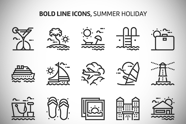 Summer Holiday Icons Collection