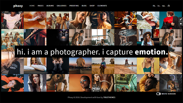 Photography Phoxy - Photography WordPress for photography