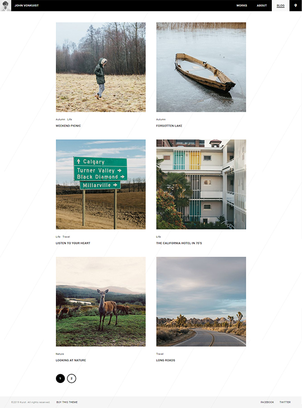 Kuist - Photography Series Portfolio WordPress Theme