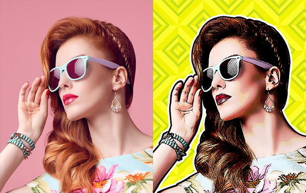 How to Make a Retro Comic Book Portrait Effect Action in Photoshop