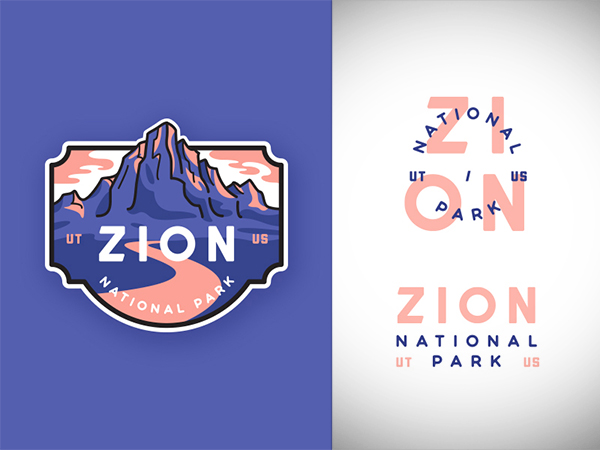 Zion National Park Logo Design