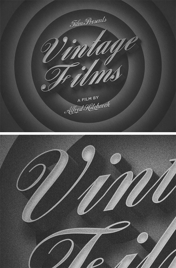 Old Movie 3D Title Text Effect