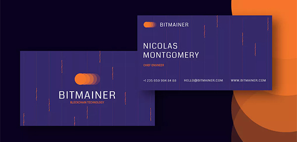 Bitmainer Blockchain Business Card Template