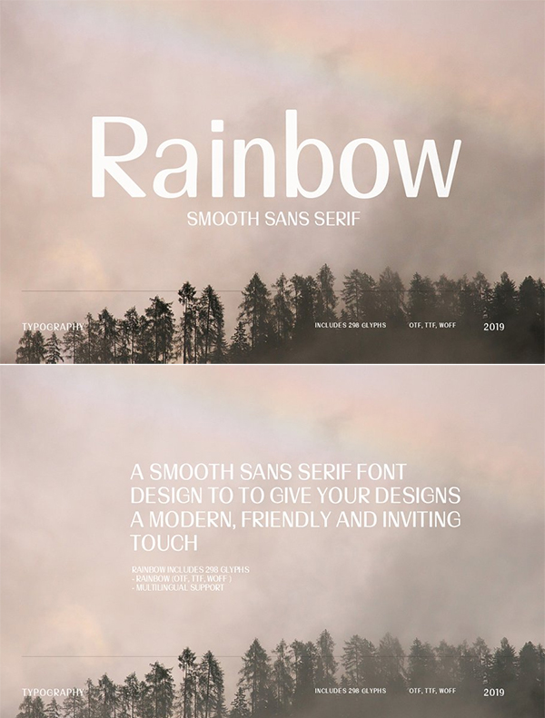 Rainbow | Smooth Sans Serif