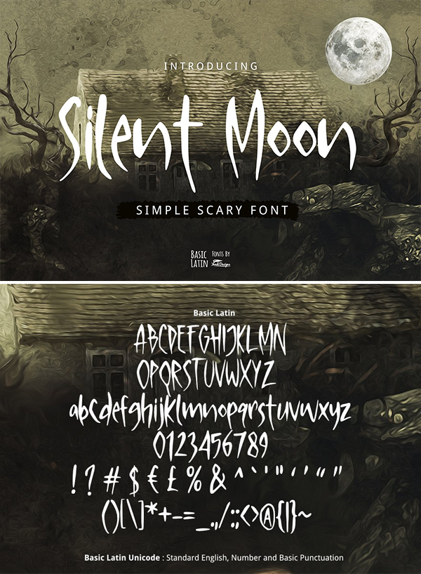Silent Moon Scary Font