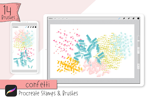 Confetti Stamps & Brushes By Jande Summer