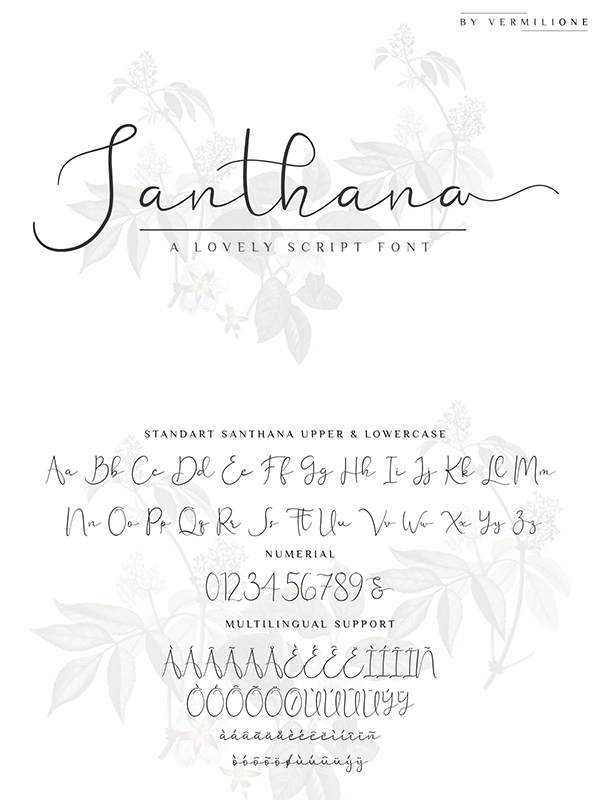 Santhana lovely script By Vermilione