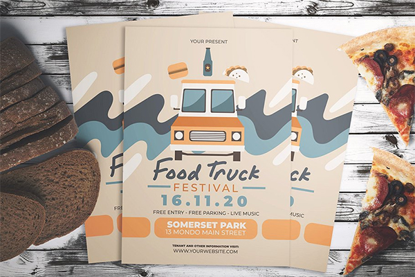 Food Truck Fest Flyer By MIAODRAWING