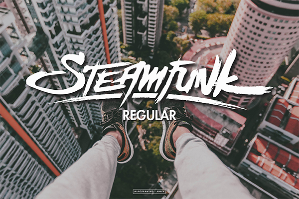 Steamfunk Typeface By MIAODRAWING