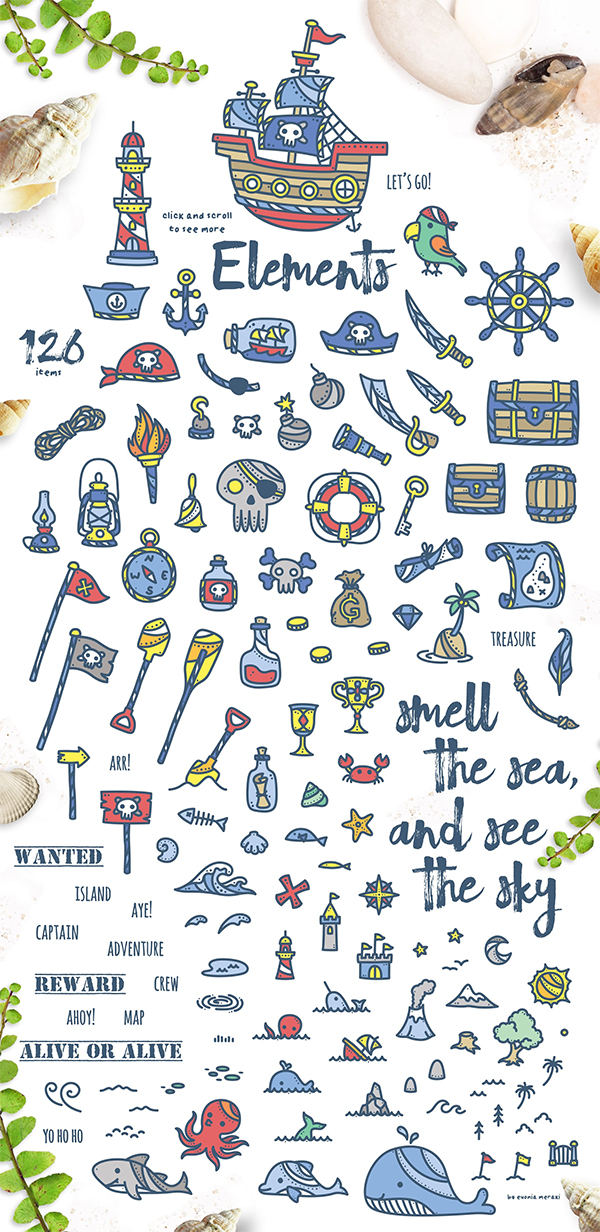 Captain Ahoy – Summer Illustrations By Euonia Meraki