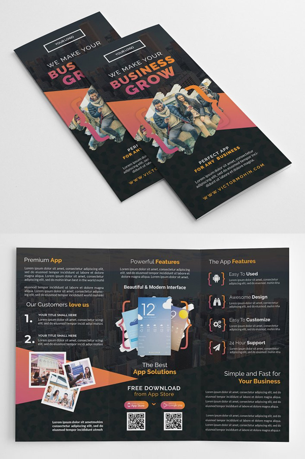 App Promotion Trifold Brochure