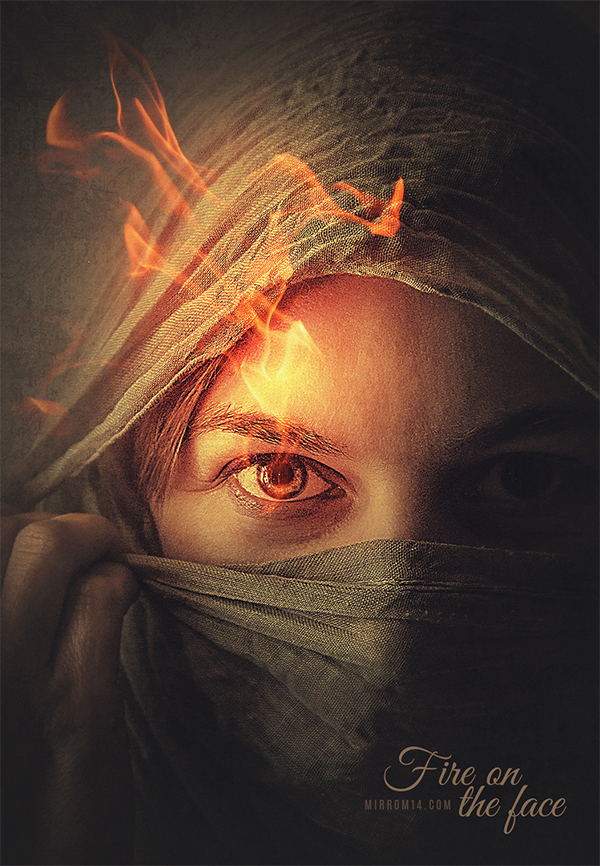 How To Create A Fire on The Face Portrait Photo Effect Using Photoshop