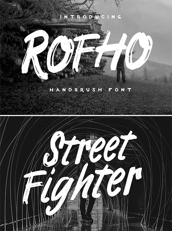 Rofho Handbrush Brush Font