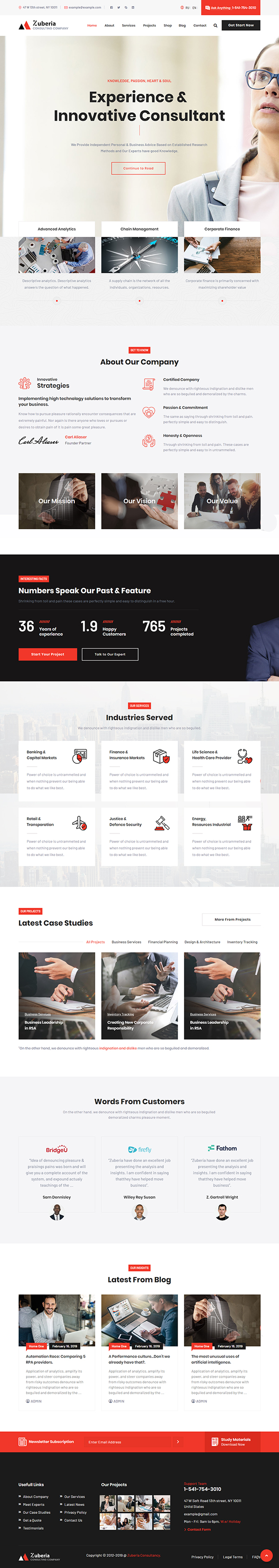 Zuberia - Business Consulting Services WordPress Theme