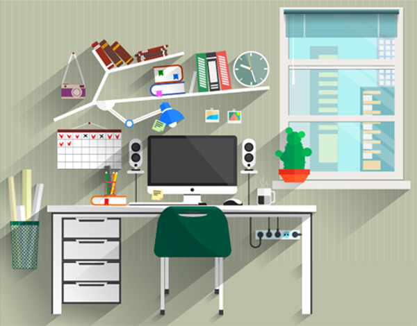 Create a Flat Style Work Space