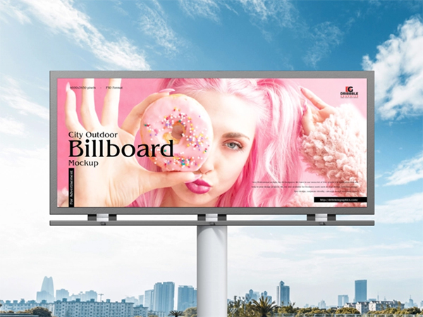 Free City Outdoor Billboard Mockup