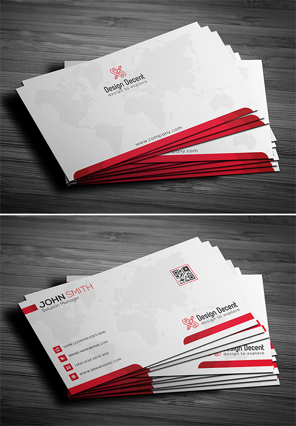Free Download Attractive Fresh Business Card PSD Template Design