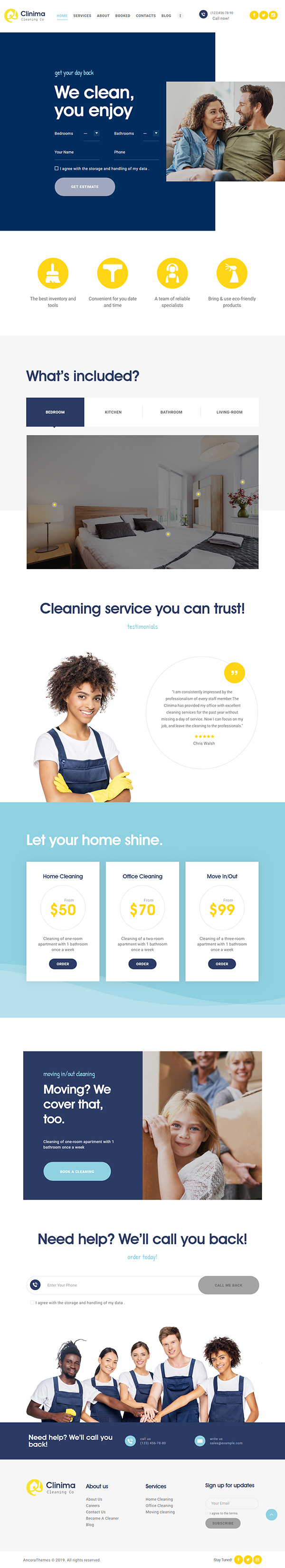 Clinima - Cleaning Services WP Theme