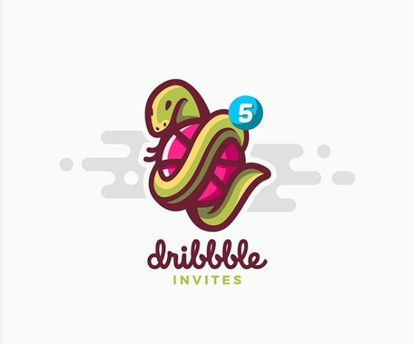 Dribbble Invites Logo Design
