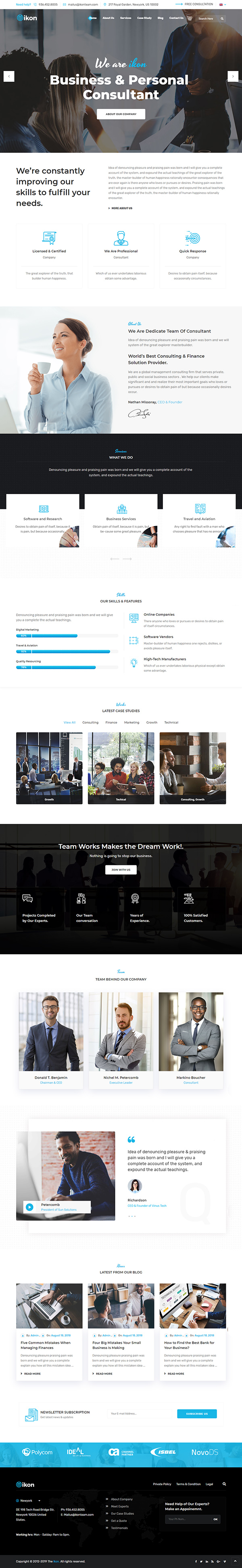 Ikon - Consulting Business, Finance WordPress Theme