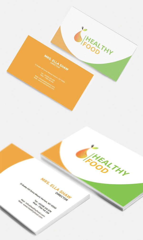 Healthy Food Business Card