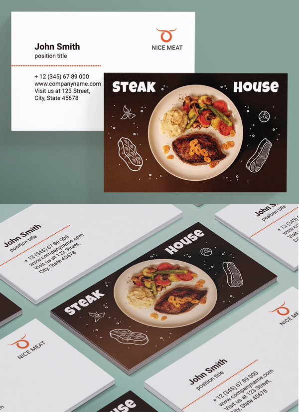 Steak House Business Card