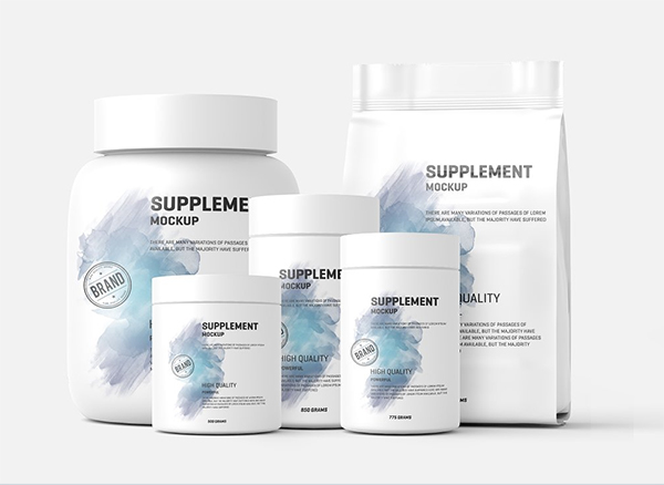 Supplement /Protein Jar Label Mockup