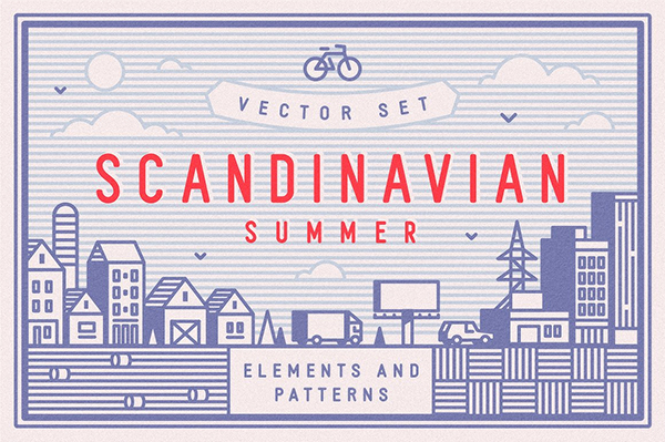 Scandinavian Summer Vector Set