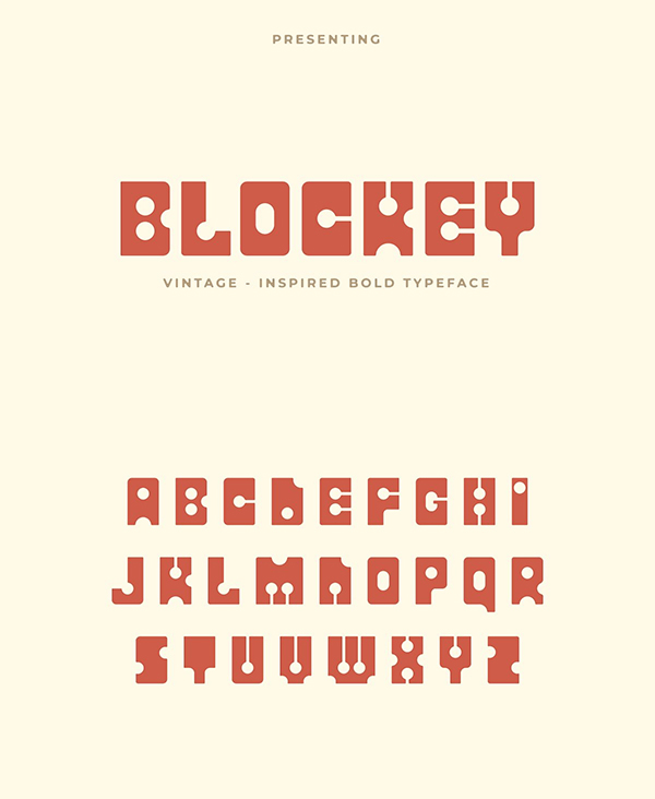 Blockey Retro Display Font