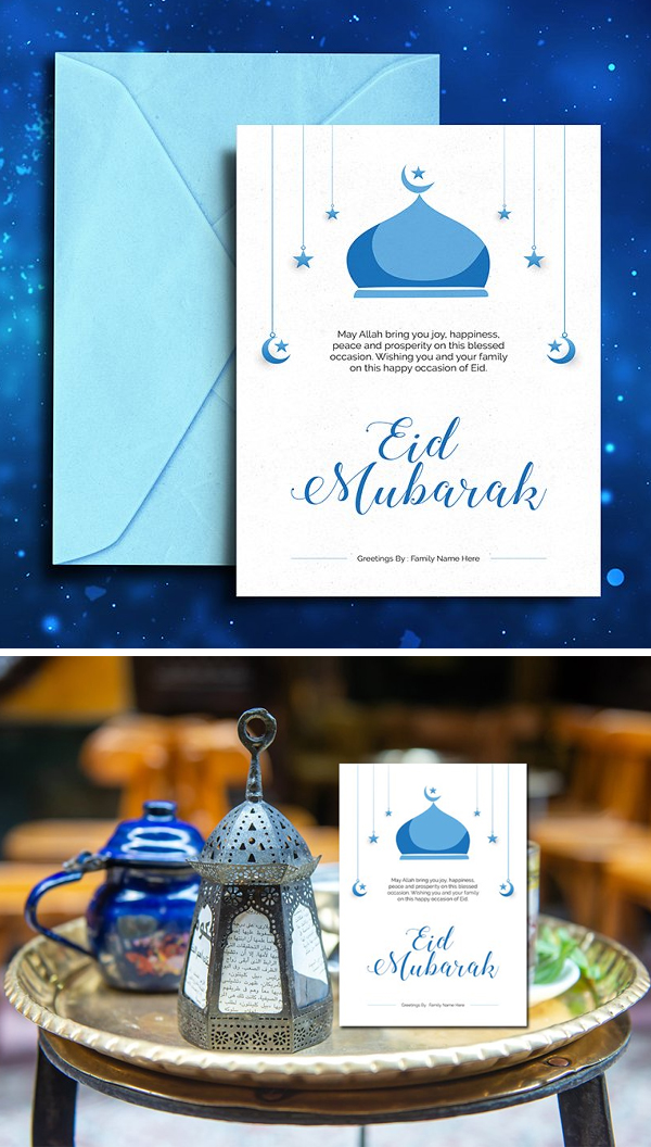 Creative Eid Mubarak Greeting Card