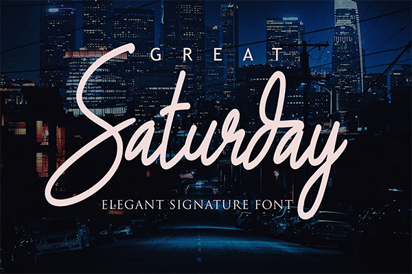 Great Saturday Signature Font